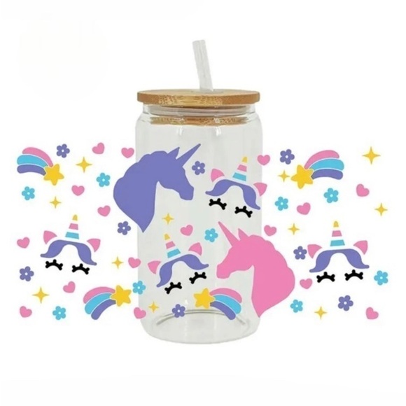 Unicorn Rainbow Frosted Tumbler - Picture 1 of 2
